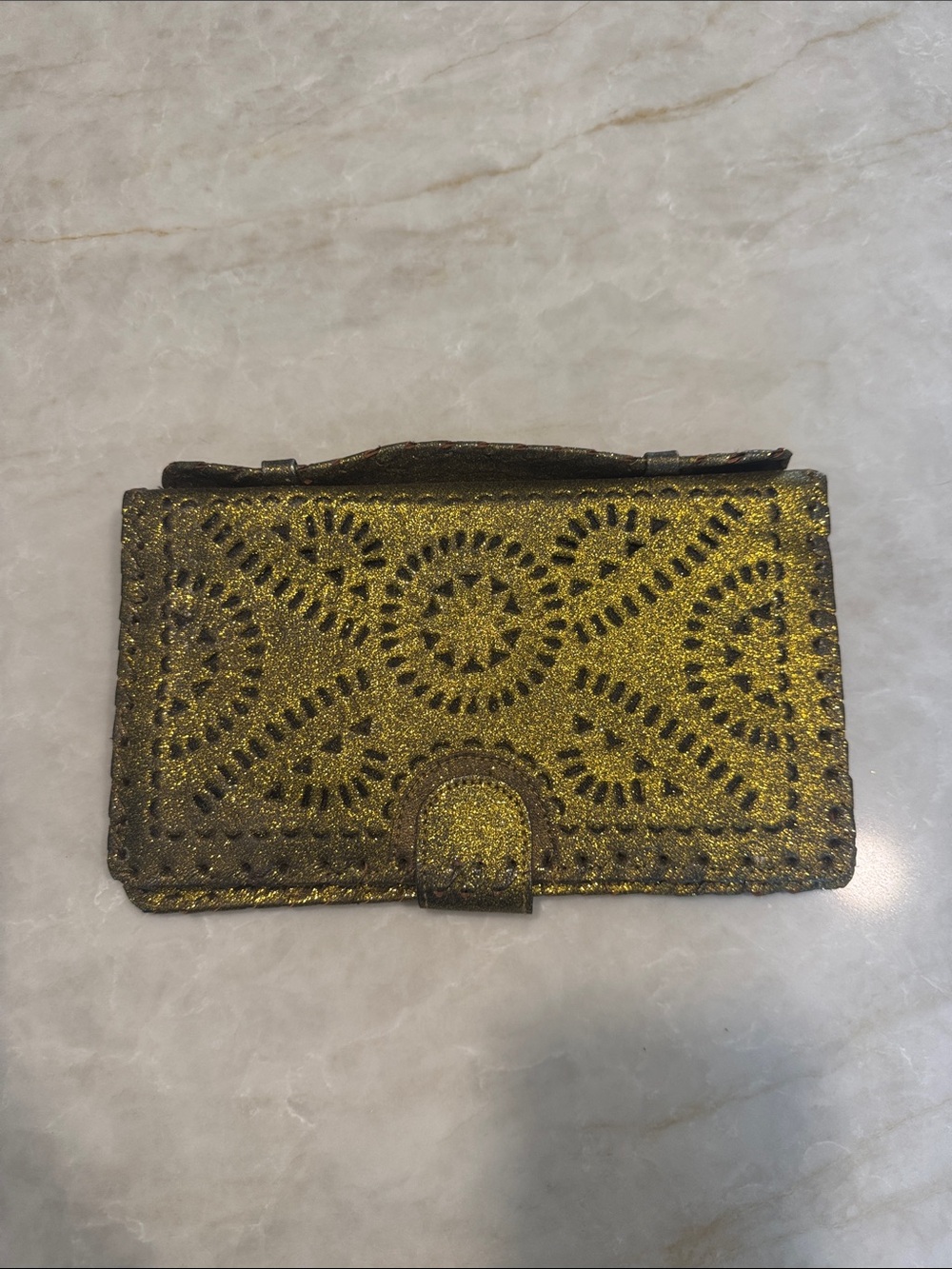 Cleobella Gold Metallic Mexicana Clutch women